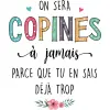 On sera copines à jamais