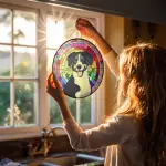 Stained Glass Suncatcher - ROUND - VN