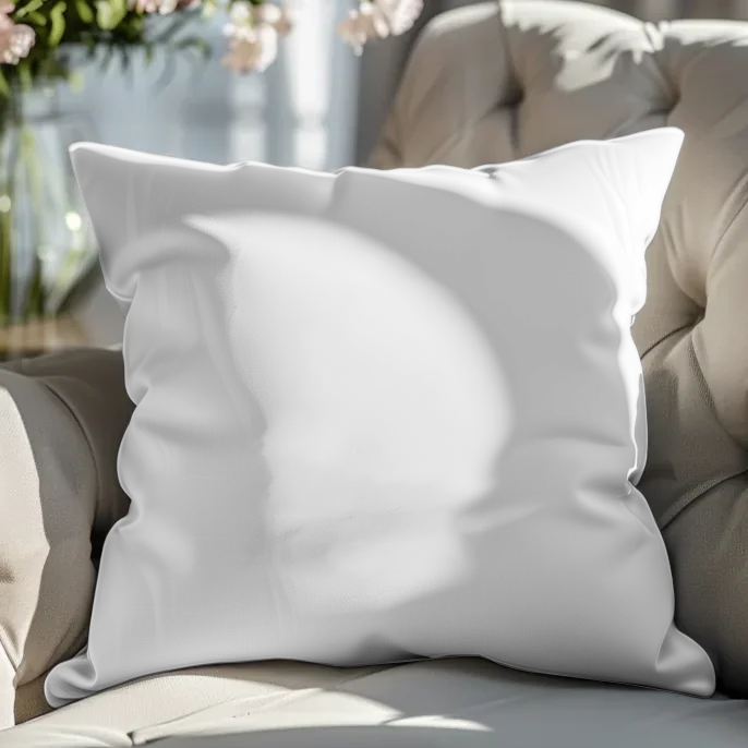 Personalized memorial pillow with rainbow design, featuring a pet photo and the words 'When You Miss Me, Have No Fear, Hug This Pillow and Know I'm Here