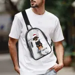 Unisex Transparent Sling Bag