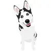 Siberian Husky - Black & White with Blue Eyes 2 1