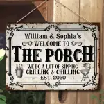 Horizontal metal sign copy