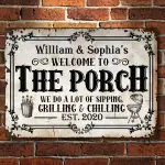 Horizontal metal sign copy