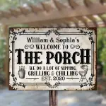 Horizontal metal sign copy