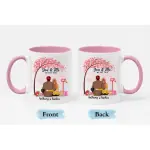 White 11oz Ceramic Mug with Color Inside  - ceramic (2 side)