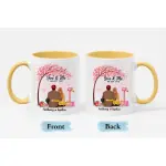White 11oz Ceramic Mug with Color Inside  - ceramic (2 side)