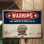 Horizontal metal sign