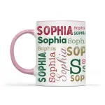 White 11oz Ceramic Mug with Color Inside  - ceramic (1 side)