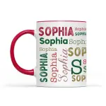 White 11oz Ceramic Mug with Color Inside  - ceramic (1 side)