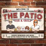 Horizontal metal sign copy
