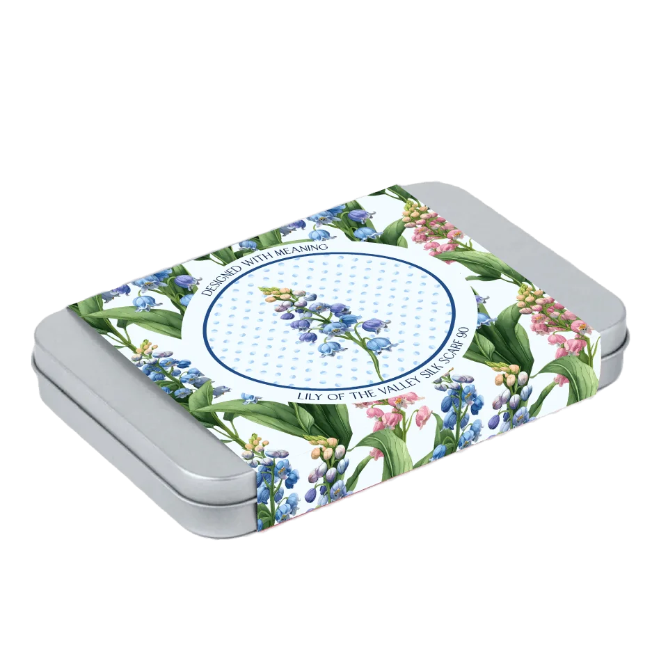Lily of the Valley Flower Silk Scarf 90, Designed With Meaning