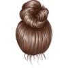 Dutt/ Zopf 1 braun