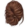 Dutt/Zopf 2 braun