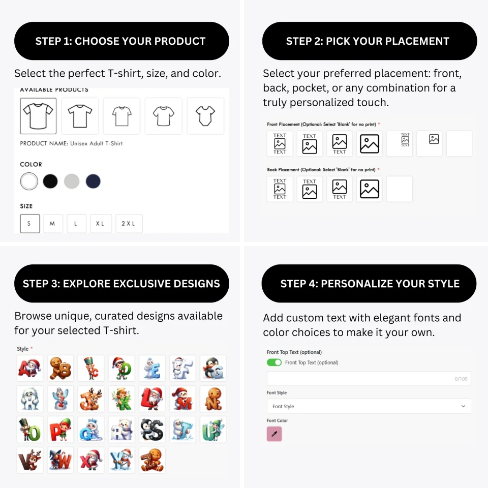 how-to-design-custom-Christmas-and-Winter-Letter-Initial-t-shirt-personalization-options-artfulane
