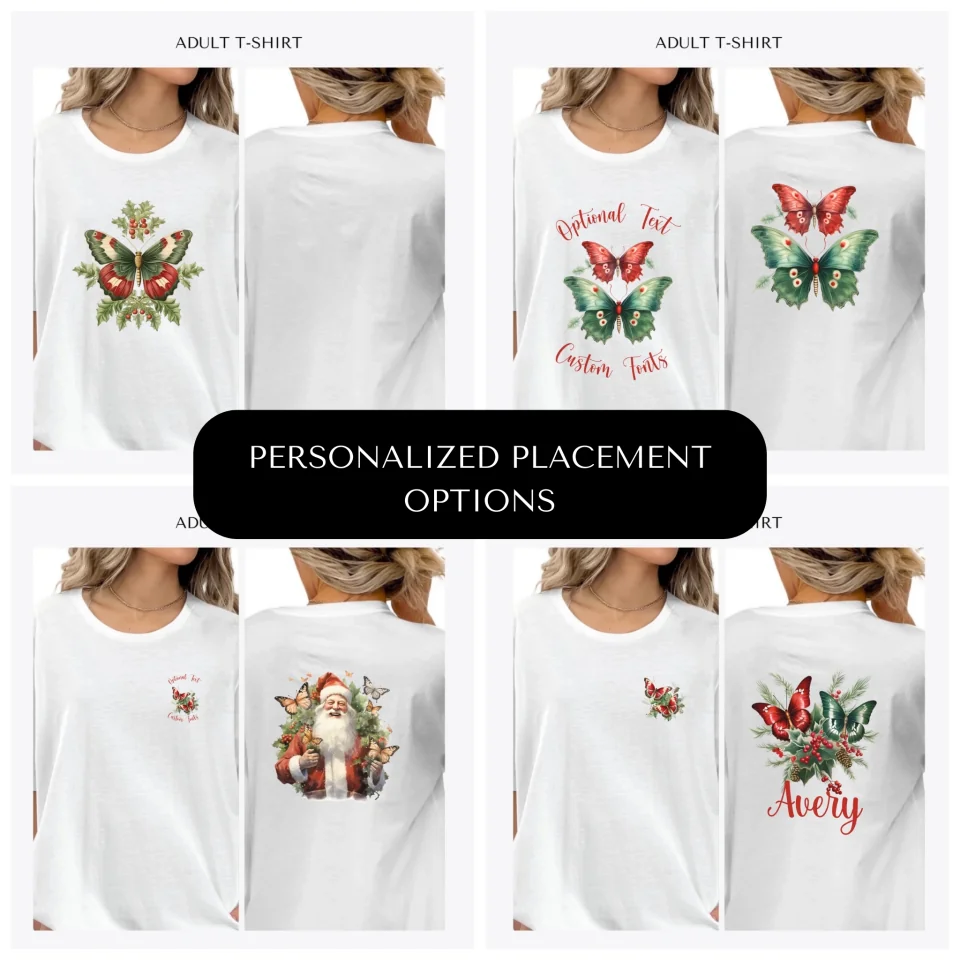 Christmas-Butterflies-custom-adult-t-shirt-design-placement-front-back-pocket-artfulane