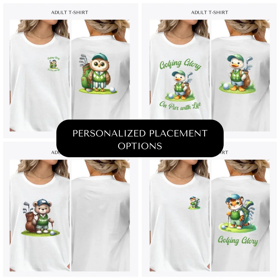 Golf-Cute-Animal-custom-adult-t-shirt-design-placement-front-back-pocket-artfulane