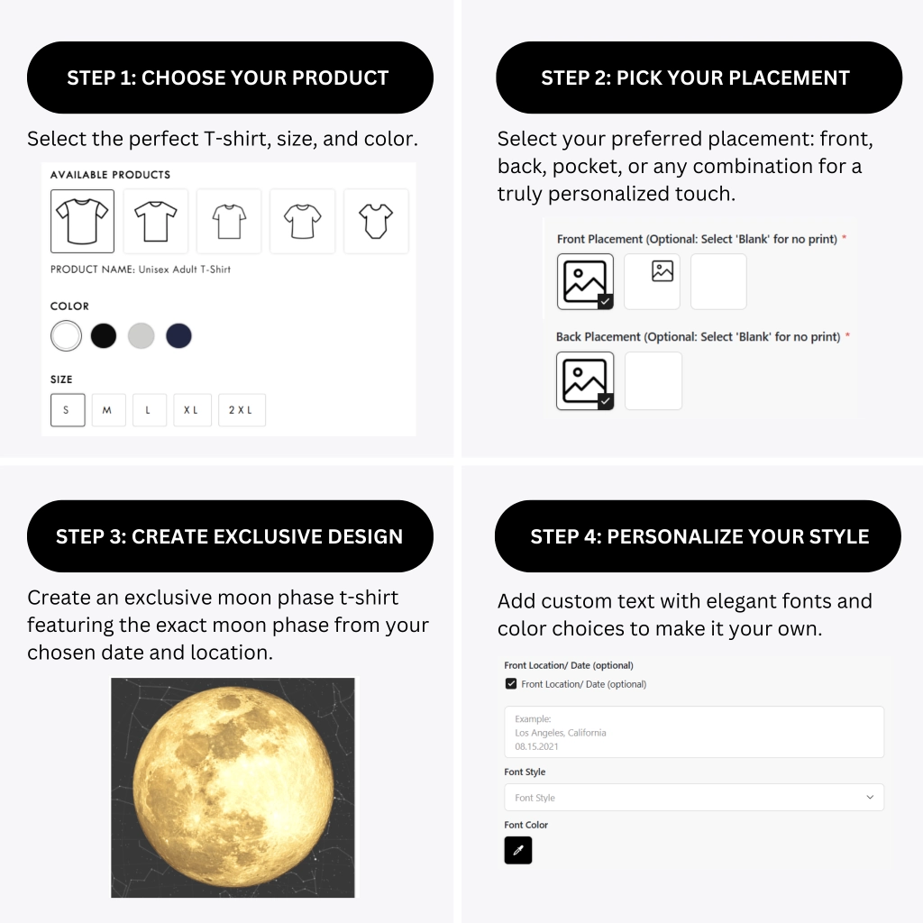 how-to-design-custom-Golden-Moon-Phase-t-shirt-personalization-options-artfulane