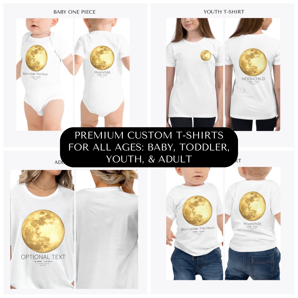 Golden-Moon-Phase-premium-custom-t-shirts-all-ages-artfulane