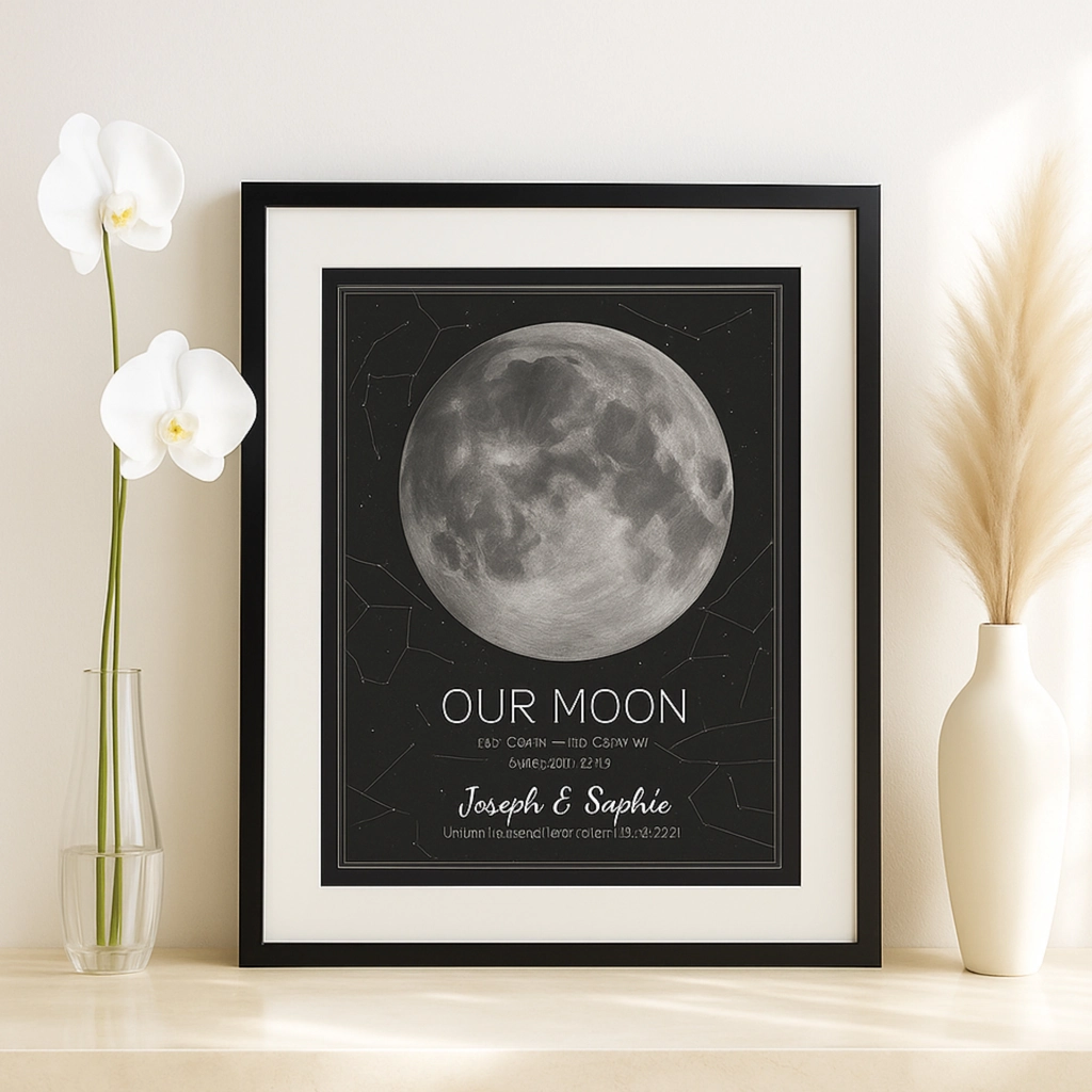 Custom Song Lyrics Wall Art with Photo – Personalized Gift for Dad -framed canvas on table-ARTFULANE