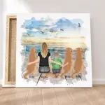 Quadratische Premium Leinwand