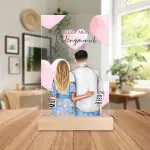 Acrylglasplatte 2.0 | Mit Holzständer