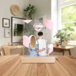 Acrylglasplatte 2.0 | Mit Holzständer