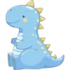 Blauer Baby Dino