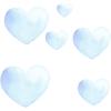 Mehrere Herzen blau 3500