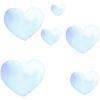 Mehrere Herzen blau 3500