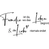 Familie ist das wo das leben beginnt und die liebe niemals endet