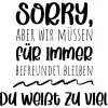 Sorry aber wir müssen für immer befreundet bleiben