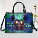 Leather Handbag With Long Straps