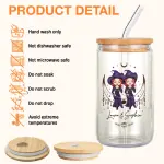 Transparent Glass Tumbler With Straw