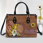 Leather Handbag With Long Straps