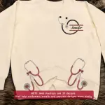 Side Bow Embroidered Sweatshirt