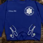 Side Bow Embroidered Sweatshirt