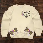 Side Bow Embroidered Sweatshirt