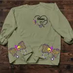 Side Bow Embroidered Sweatshirt