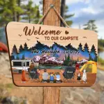 CAMPING 2 LAYERED WOODEN ART