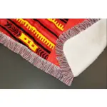 Ultra-Soft Mixed Green Fringe Blanket