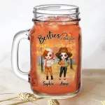 Mason Jug with Straw 1 Side