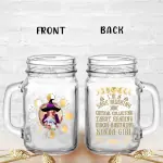 Mason Jug with Straw 2 Sides