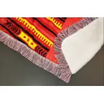 Ultra-Soft Mixed Green Fringe Blanket