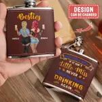 Leather Flask 2 Sides