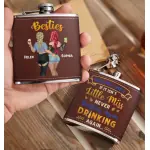 Leather Flask 2 Sides