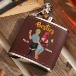 Leather Flask 2 Sides