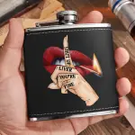 Leather Flask 2 Sides