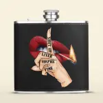 Leather Flask 2 Sides