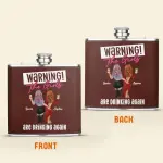 Leather Flask 2 Sides