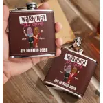 Leather Flask 2 Sides